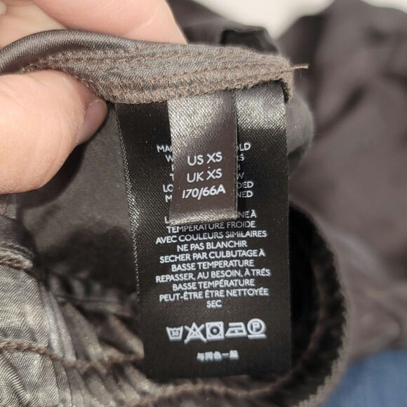 Anthropologie Satin Cargo Joggers in Carbon Gray Shimmer, sz XS - Picture 12 of 16